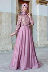 Getrocknete Rose Farbe Isil Abendkleid