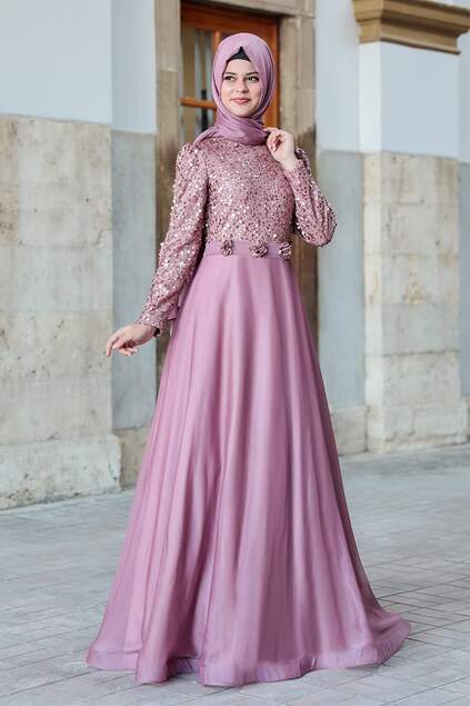 Işıl Evening Dress Dried Rose