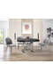 Galata Black Marble Table & Milas Chrome Chair Set HDR1247