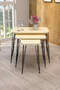 Nesting Table Kr And Center Table Kr Set Black Leg Cream Wire