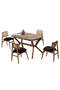 Set Tavolo E Sedie Benjamin Noce FRL1016