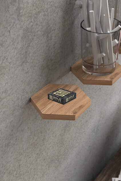 Sechseckiges Wandregal, 3-teilig Sechseckiges Wandregal, 3-teilig