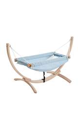 Roll-Up Safety Organic Hammock Crib Blue