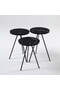 Nesting Table 3 Pcs Metal Leg Black Marble Pattern