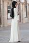 Ecru Farbe Esila Abendkleid