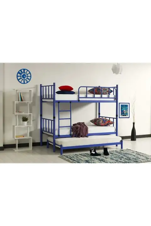 Lily Bunk Bed With Trundle 90x190 ARM037 Blue Lily Bunk Bed With Trundle 90x190 ARM037 Blue