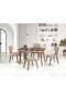 Hera Walnut Table & Derin Chair Set HDR1225 Hera Walnut Table & Derin Chair Set HDR1225