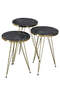 Nesting Table And Center Table Ellipse Set Gold Efes Wire