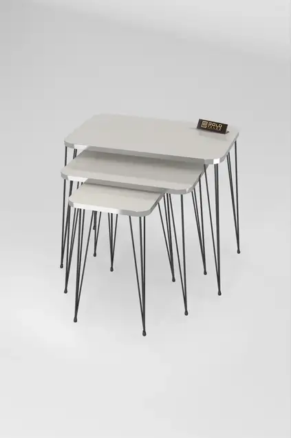 Schwarzer Draht Silber Quadratisch Zigon Couchtisch