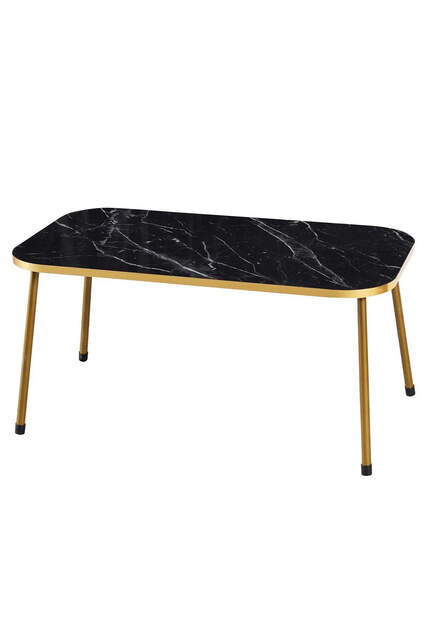 Center Table Gold Metal Leg Gold Bendir