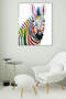 Colored Zebra Glass Painting