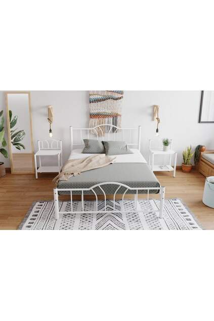 Bella Metal Karyola 160x200 ARM145 Beyaz Bella Metal Karyola 160x200 ARM145 Beyaz