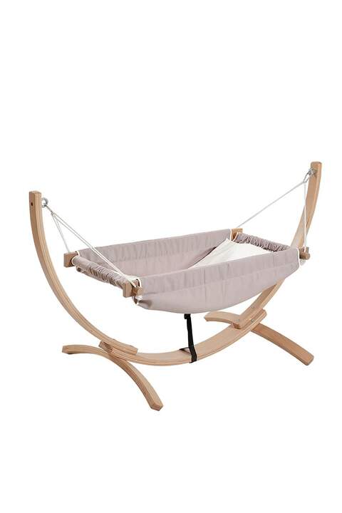 Roll-Up Safety Organic Hammock Crib Gray