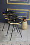 Nesting Table 3 Pcs Black Metal Leg Bendir Gold