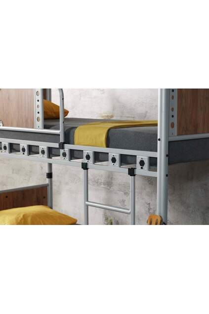 Elegant Stockbett 90x200 ARM018 Nussbaum