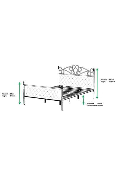 Pedesa Metal Karyola 140x190 ARM061 Pembe