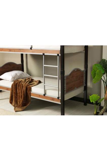 Pearl Bunk Bed 90x200 ARM006 Black + Walnut Pearl Bunk Bed 90x200 ARM006 Black + Walnut