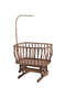 Walnut Basket Crib Blue