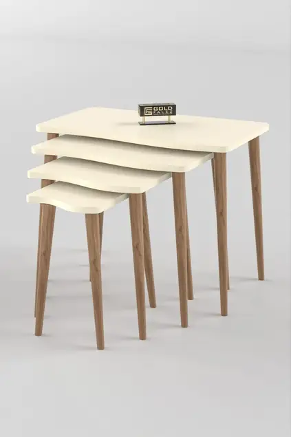 Zigon Coffee Table Wooden 4 Piece Square