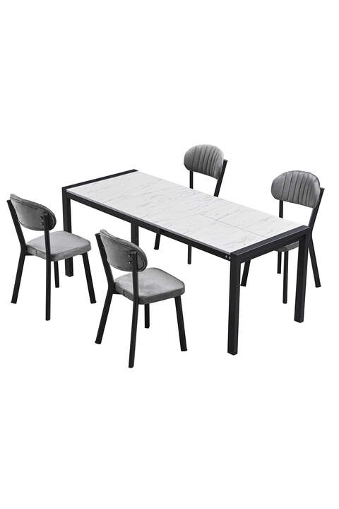 Scrivania Casa e Mobilia Sementa Beyaz Mermer Masa Sandalye