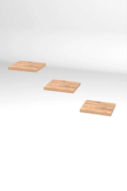 3-Piece Square Wall Shelf