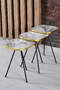 Gold Black Leg Nesting Table