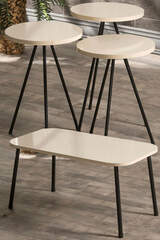 Nesting Table And Center Table Set Kr Metal Cream