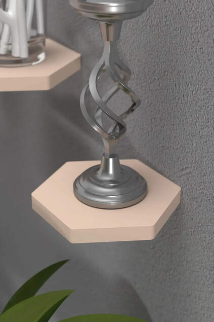 Sechseckiges Wandregal, 3-teilig Sechseckiges Wandregal, 3-teilig