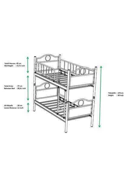 Emerald Bunk Bed 90x200 ARM020 Emerald Bunk Bed 90x200 ARM020