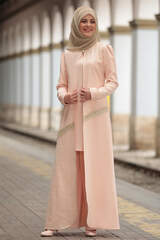 Puderfarbe Silbrig Abaya 3er Set