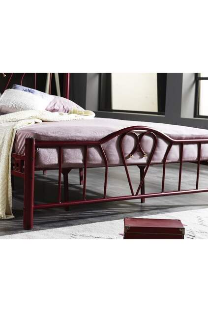 Orkide Metal Bed Frame 150x200 ARM106 Burgundy Orkide Metal Bed Frame 150x200 ARM106 Burgundy