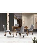 Orchid Walnut Table & Patrik Chair Set HDR1246