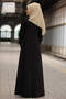 Silvery Abaya Black