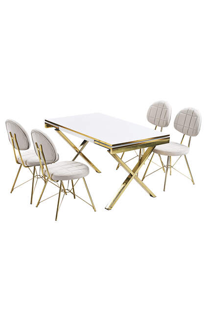 Dubai Gold Tisch & Stuhl Set FRL1013
