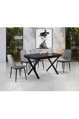 Sonne Anthrazit Tisch & Peri Stuhl Set HDR1256