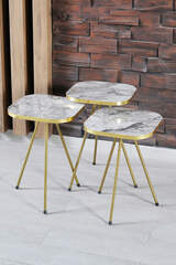 Nesting Table Gold Black Leg Bendir 2201