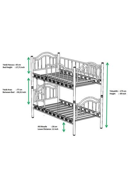 Belinay Bunk Bed 90x200 ARM036 Belinay Bunk Bed 90x200 ARM036