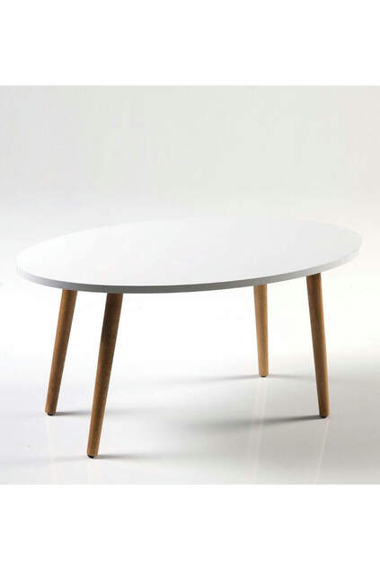 Zigon Sehpa Ve Orta Sehpa Takımı Ahşap Torna Elips Beyaz Zigon Sehpa Ve Orta Sehpa Takımı Ahşap Torna Elips Beyaz