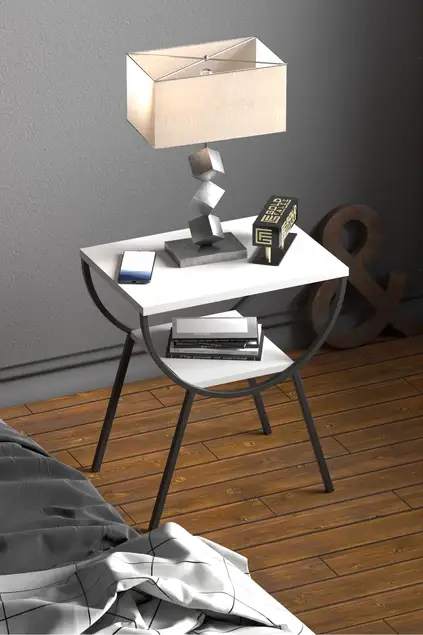 Side Table Nightstand Metal