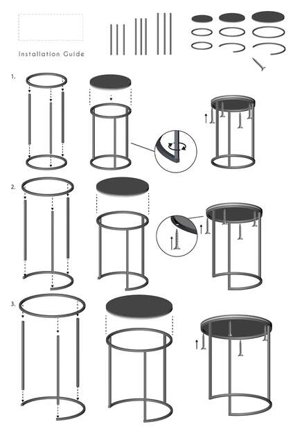 Nesting Table C Lux Silver