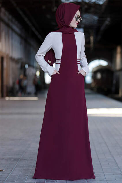 Bordeauxrotes Kleid