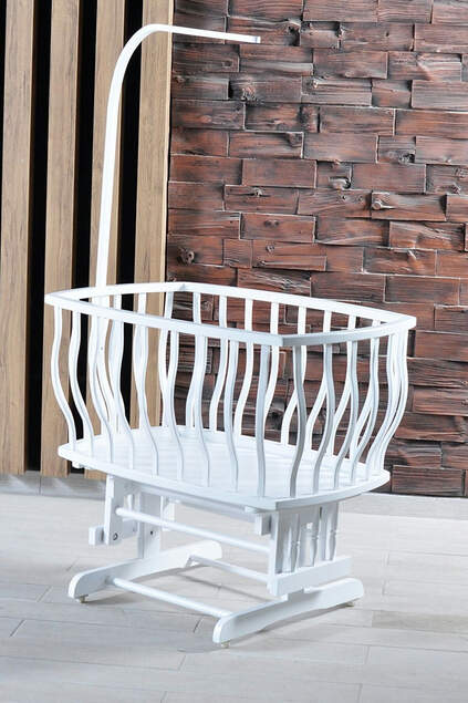 Culla Cestino Fiocco Bianco Culla Cestino Fiocco Bianco