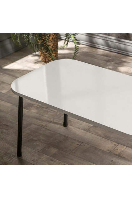 Center Table Kr Metal Leg White