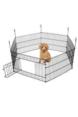 Metal Dog Playground 6 Pieces Black 60x40