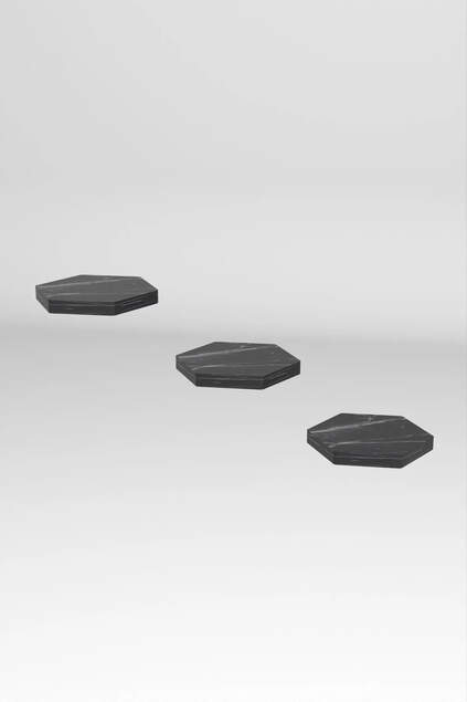 Sechseckiges Wandregal, 3-teilig Sechseckiges Wandregal, 3-teilig