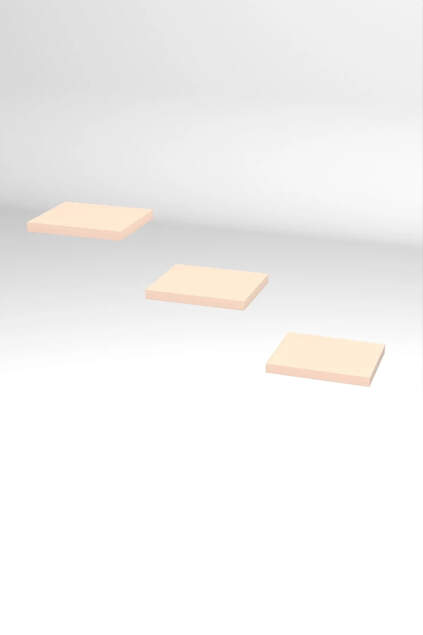 3-Piece Square Wall Shelf