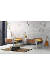 Elegant Stockbett 90x200 ARM018 Nussbaum