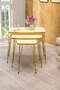 Nesting Table Square Gold Cream Wire