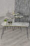 Nesting Table And Center Table Kr Set Black Wire Leg Double Gold Cream