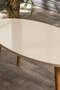 Nesting Table And Center Table Set Wood Lathe Ellipse Cream